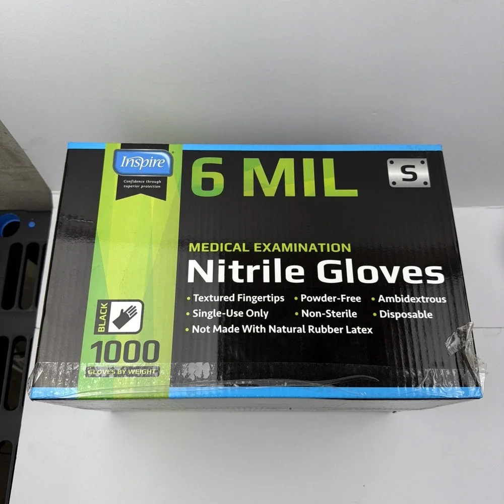 Inspire Nitrile Gloves 6 Mil Nitrile Small Case 1000 Brand New  Mechanic Sealed